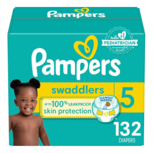 Pampers Baby Diapers - Swaddlers - Size 5, 132 Count, Ultra Absorbent Disposable Infant Diaper